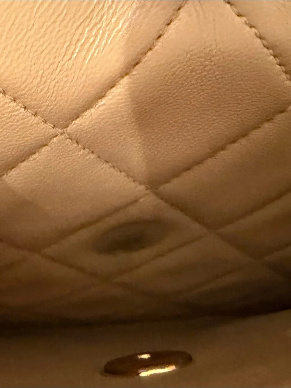 CHANEL Quilted Shoulder Bag in Tan with Gold Hardware